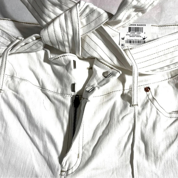 INC INTERNATIONAL CONCEPTS TIE-WAIST CULOTTE PANTS, WHITE, Size 12 - Picture 10 of 13